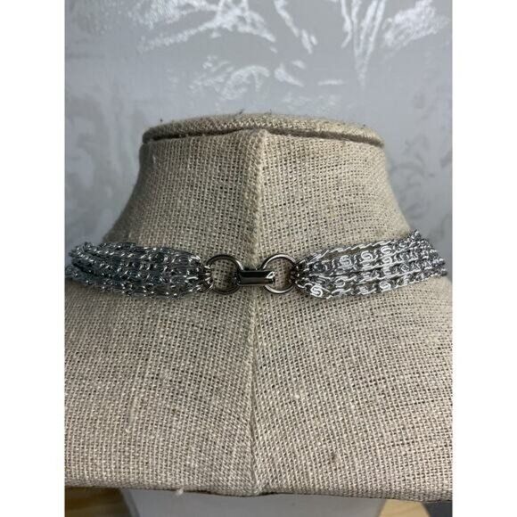 Sarah Coventry Signed Silver Tone Multi Layered Necklace - Picture 3 of 5